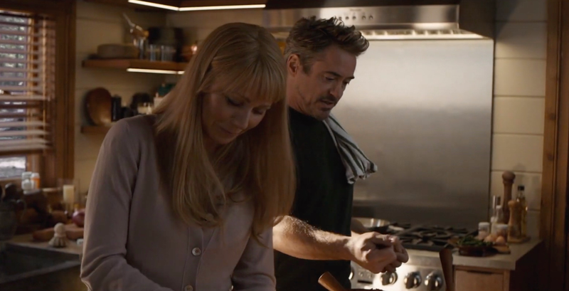 Pepper and Tony in a deleted scene from Avengers: Endgame.
